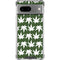 Marijuana Leaf White Pattern Google Pixel 8 Clear Case